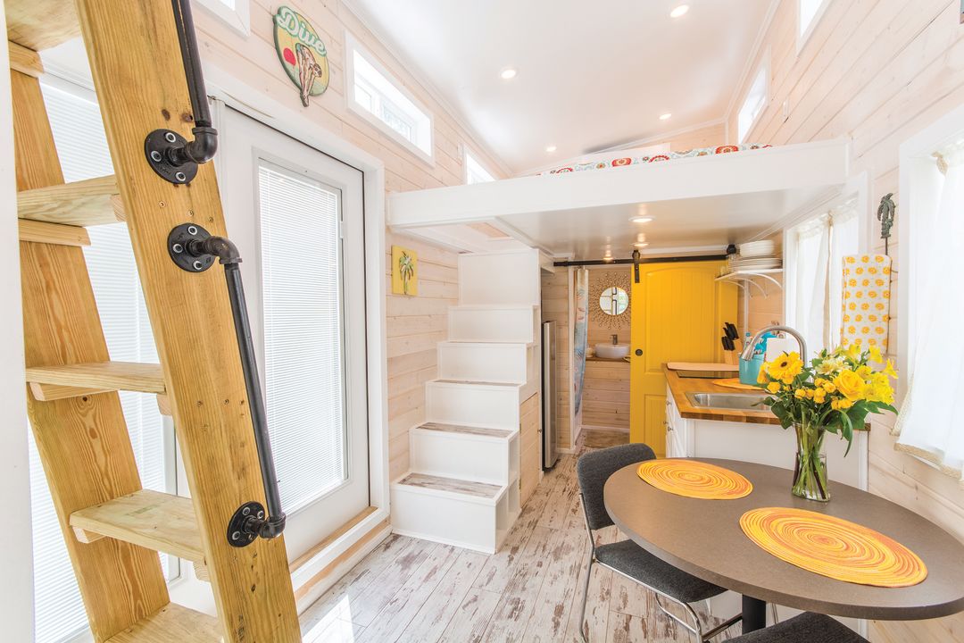 Tinyhouse yellowlifeguard interior  ry3xbt