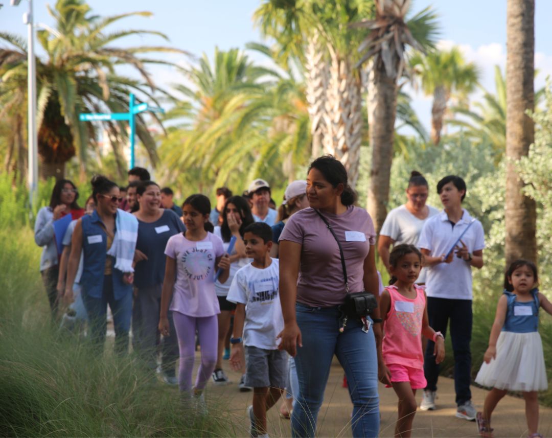 A group tour at The Bay Park