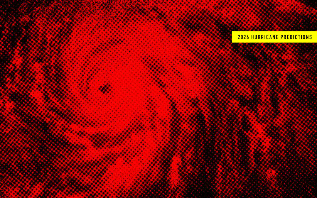 A hurricane in red.