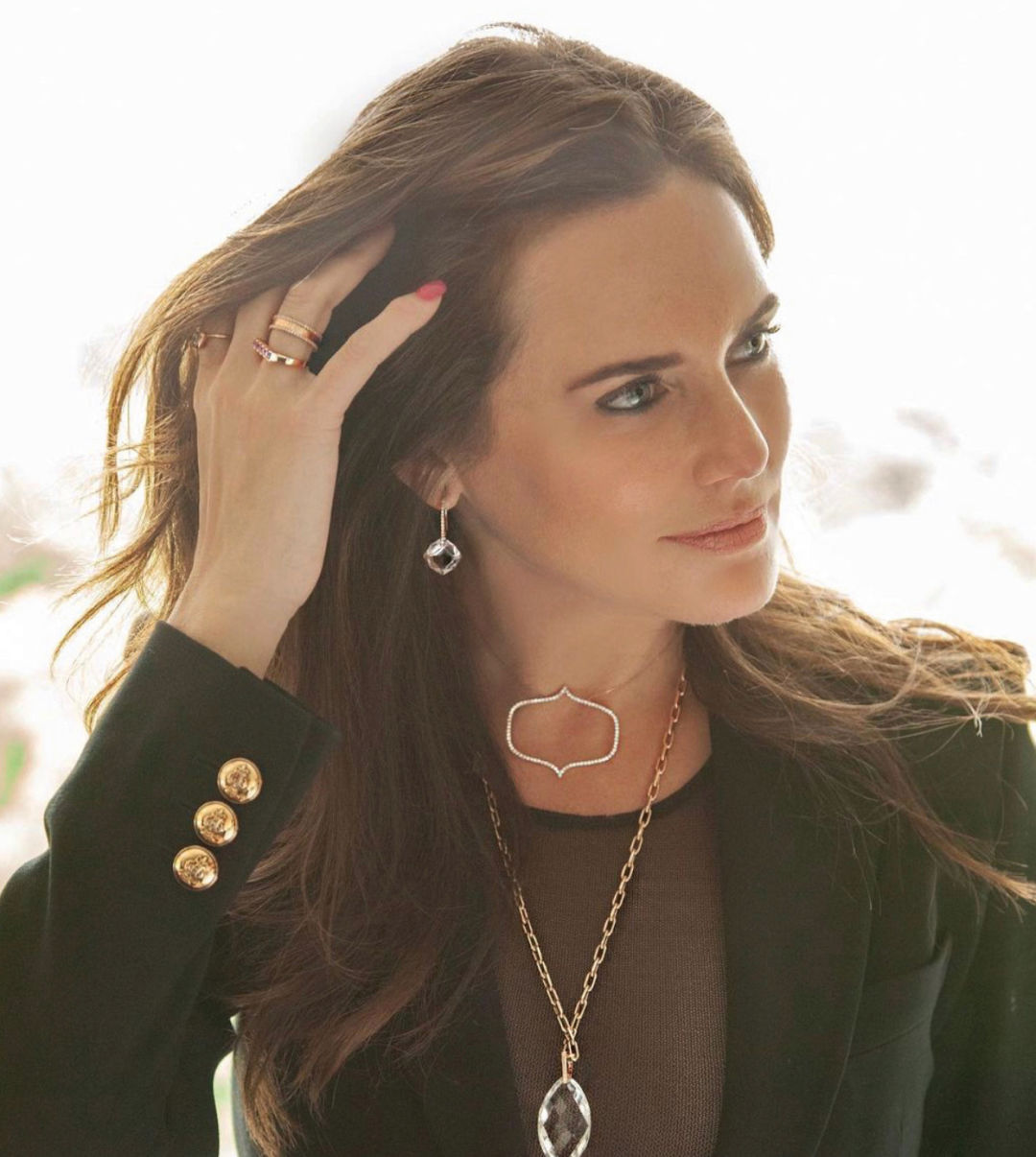Meredith Marks in her line of jewelry