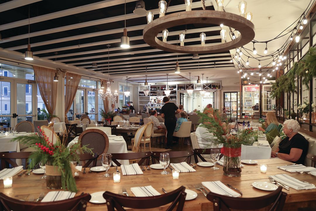 The restaurant is located inside Holmes Beach's Waterline Villas & Marina.