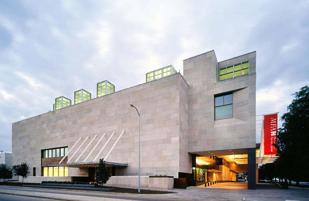 An exterior wall of the Museum of Fine Arts, Houston.