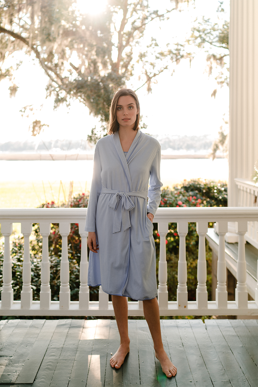 LAKE pima robe in hydrangea