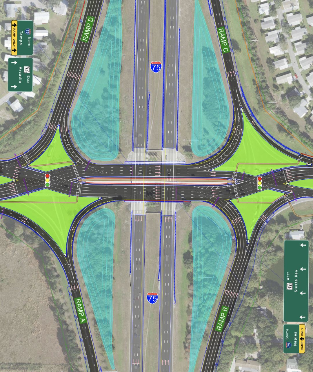 A Diverging Diamond Interchange Is Coming to I-75 and Clark Road