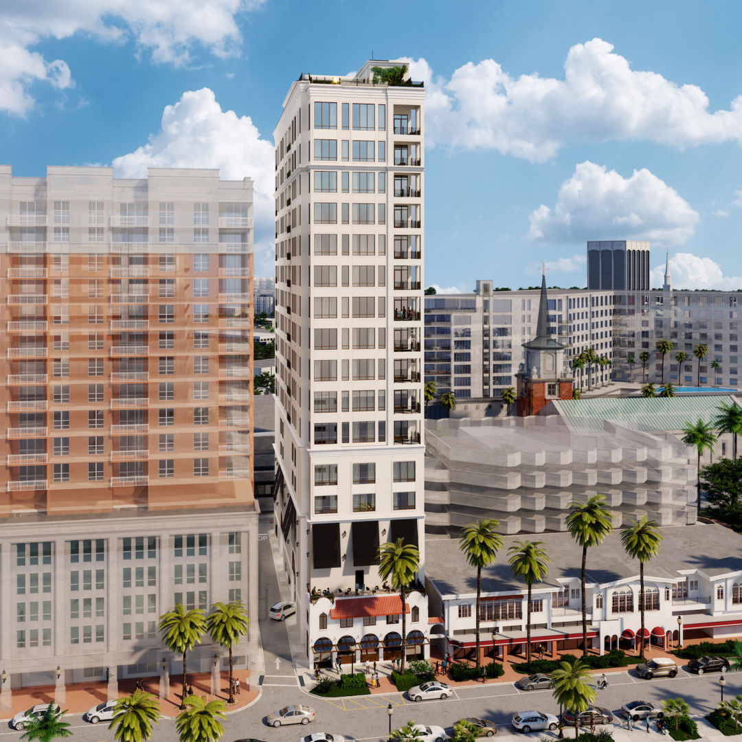 A rendering of downtown Sarasota's DeMarcay condo project.