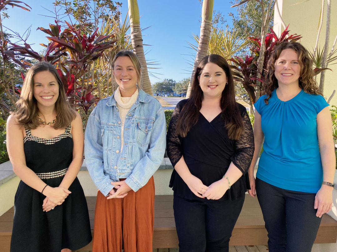 Development department team members, from left to right, Victoria Hasselbring, Lauren Franklin, Becky Wright and Julie Smith