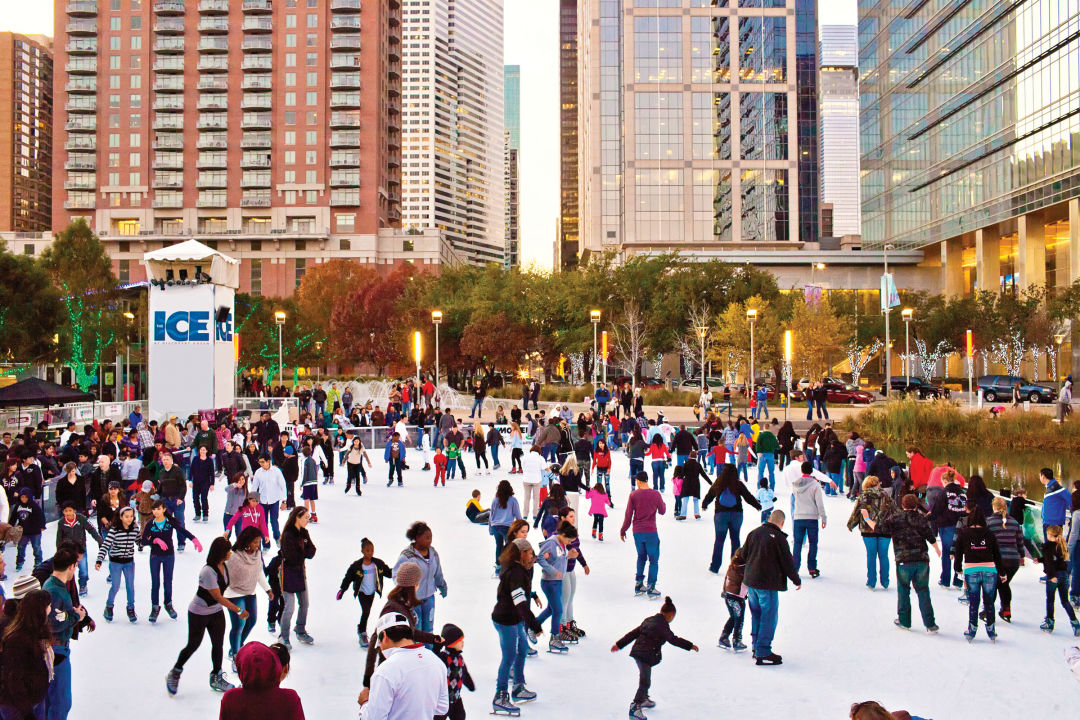 Skating rink inside Galleria Mall, Houston, Texas