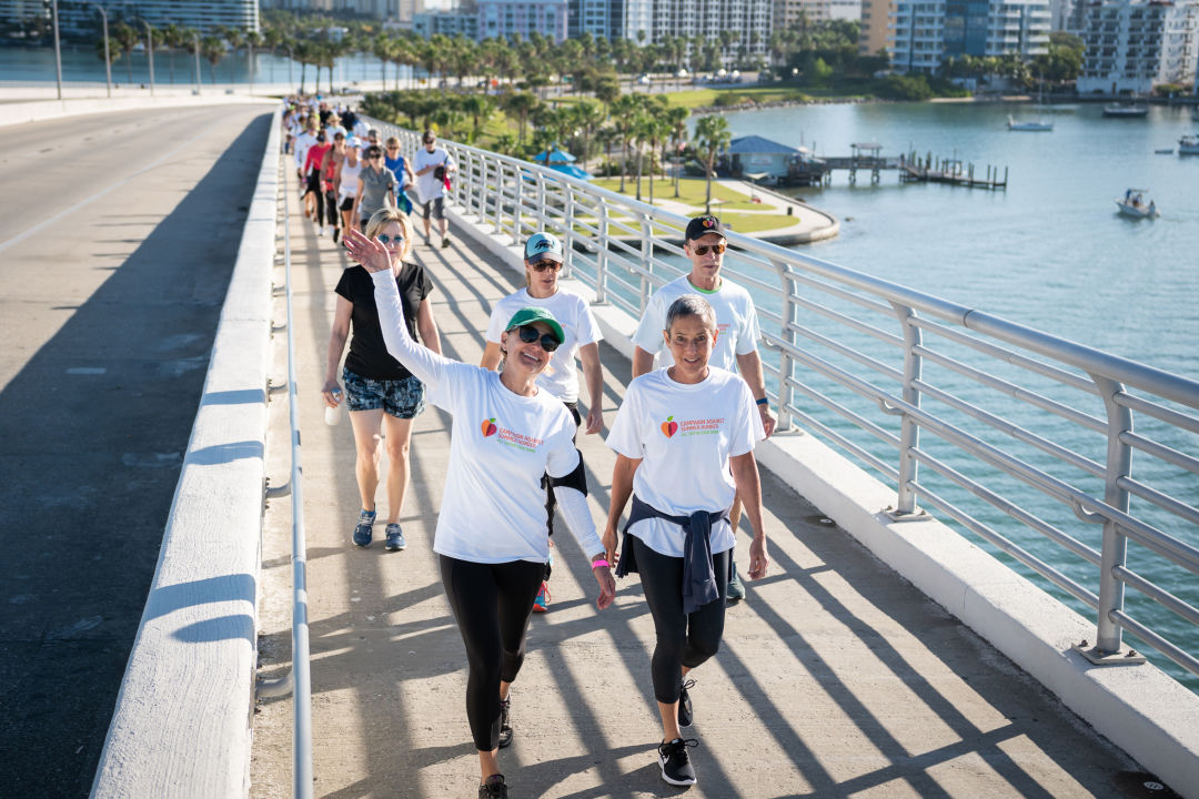 Walkers during the 2019 event going over the Ringling Bridge