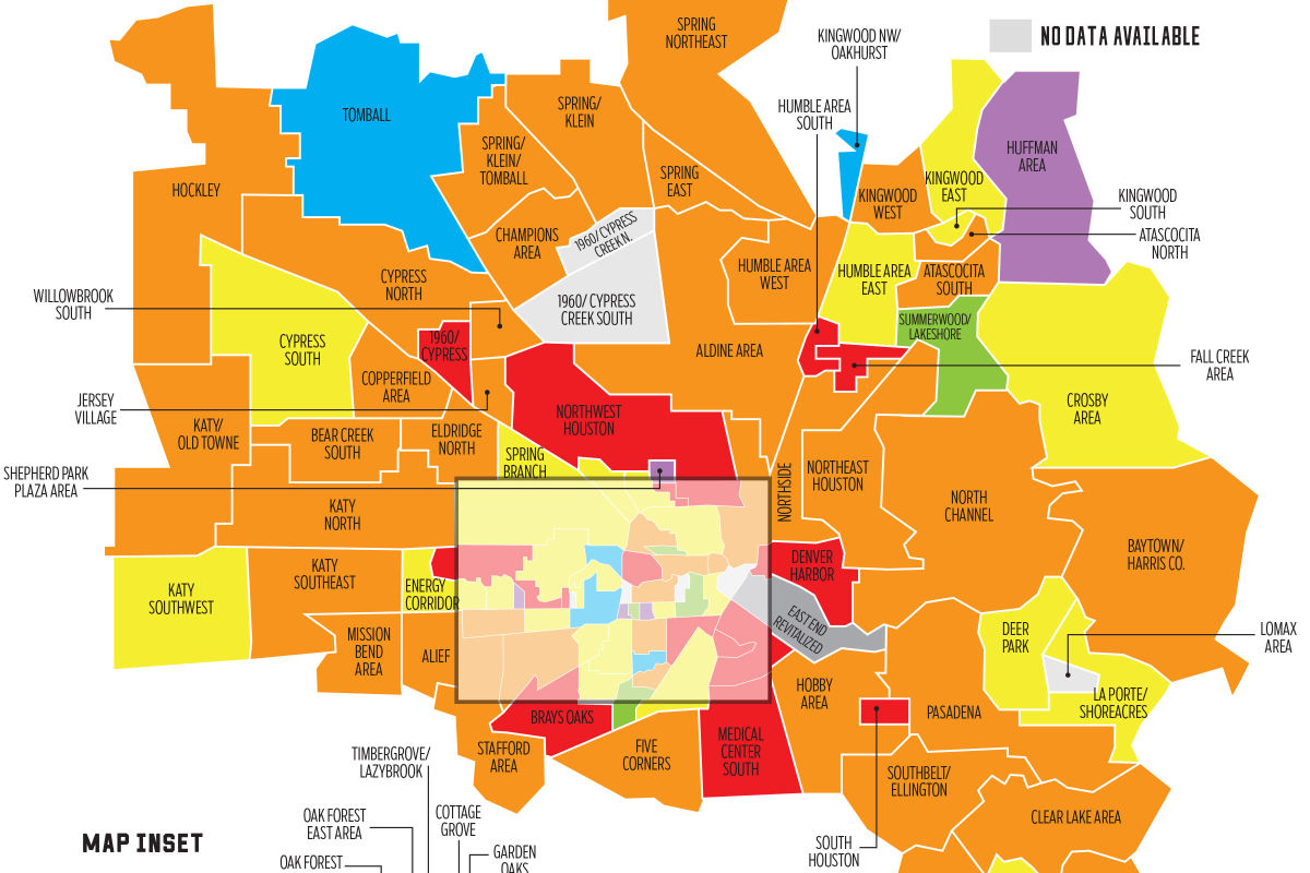 A Map of 2020 Median Home Prices in Houston Houstonia Magazine