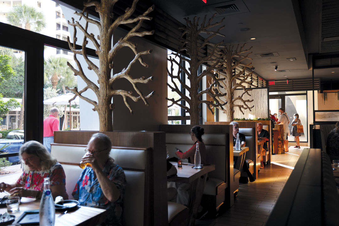 Kojo's fetching dining room in the former Lemon Tree Kitchen space