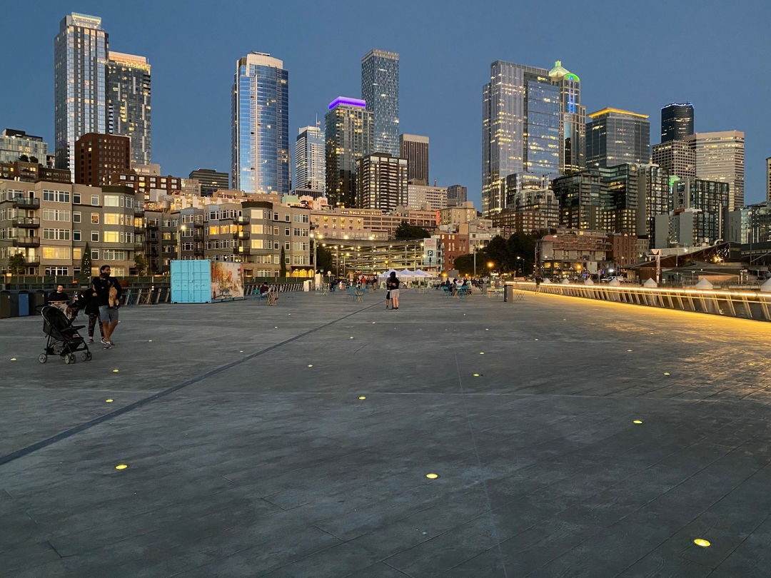 Pier 62 at dusk