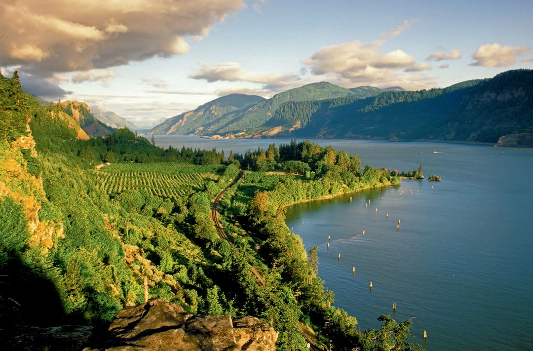 First snow blankets the Columbia River Gorge amid atmospheric