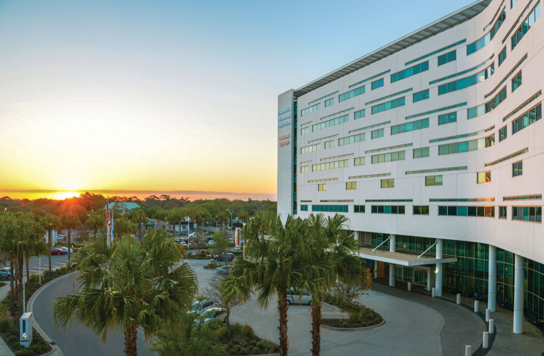 Sarasota Memorial Hospital at sunrise