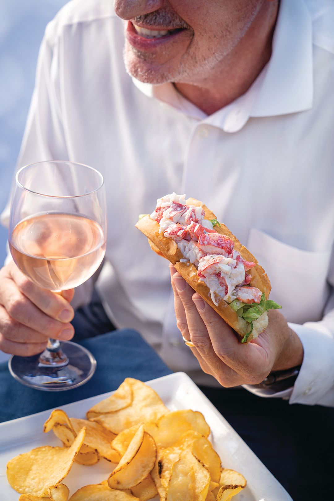 A sweet lobster roll at Lazy Lobster