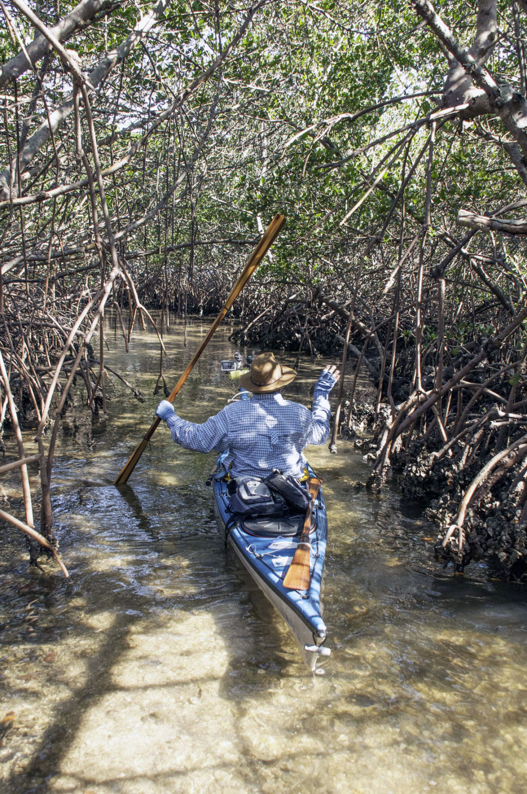 Kayaking through Moses Hole