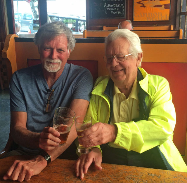 Mike houck and bud clark toasting 30th annual gbh week cylvot