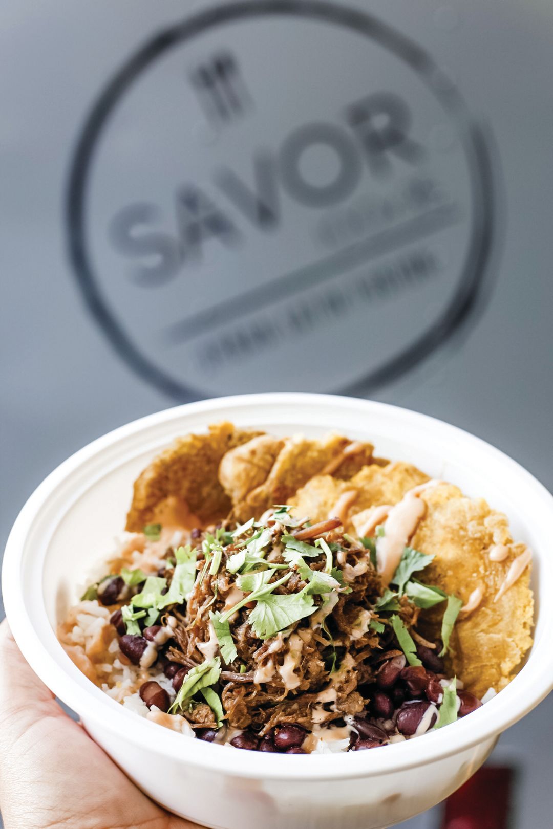 A bowl from the new food truck Savor 100x35