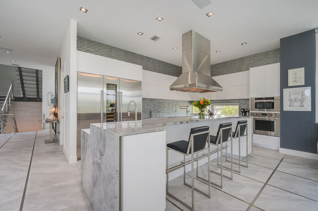 Luxury kitchen in a Lido Key home.