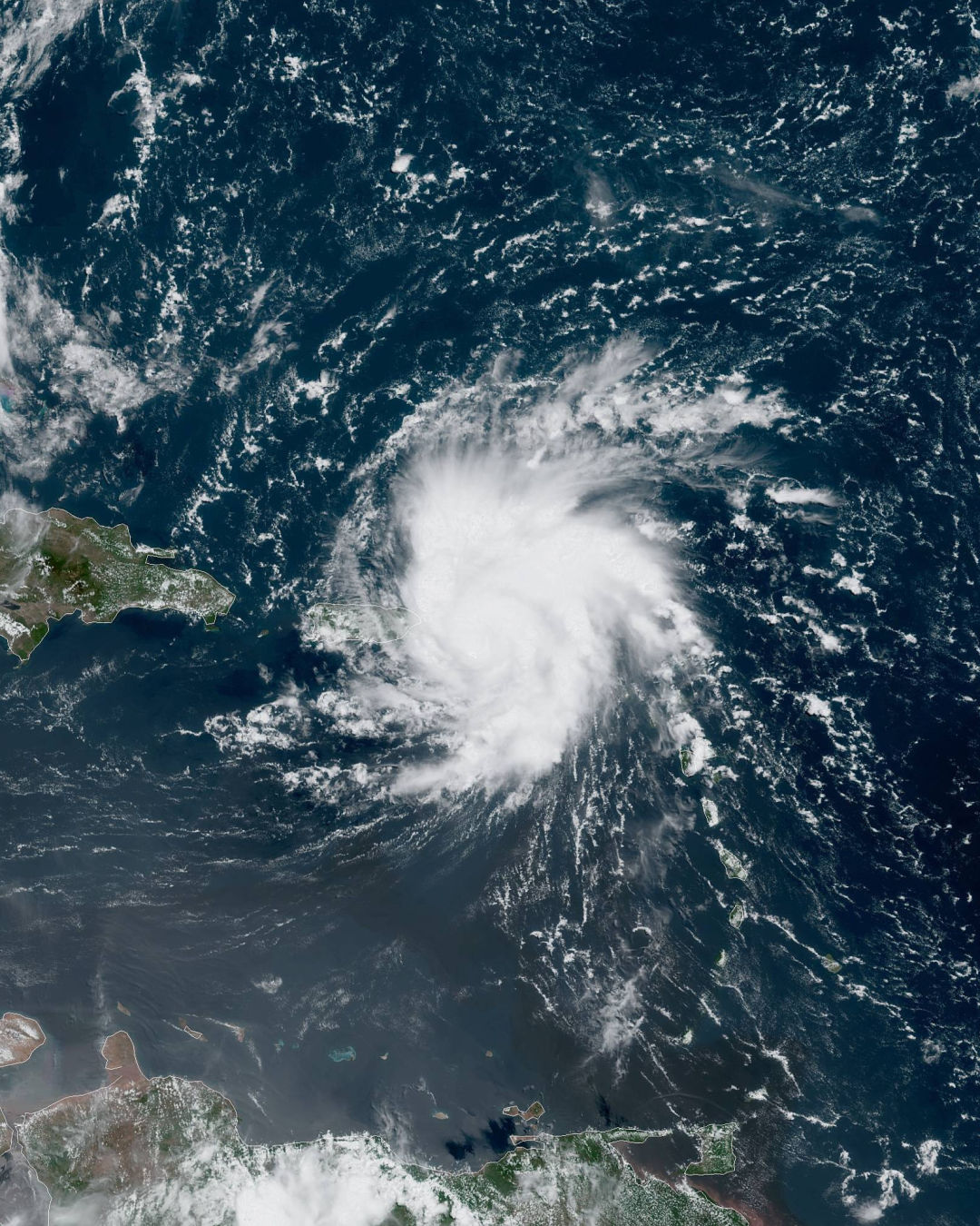 A hurricane in the Atlantic Ocean