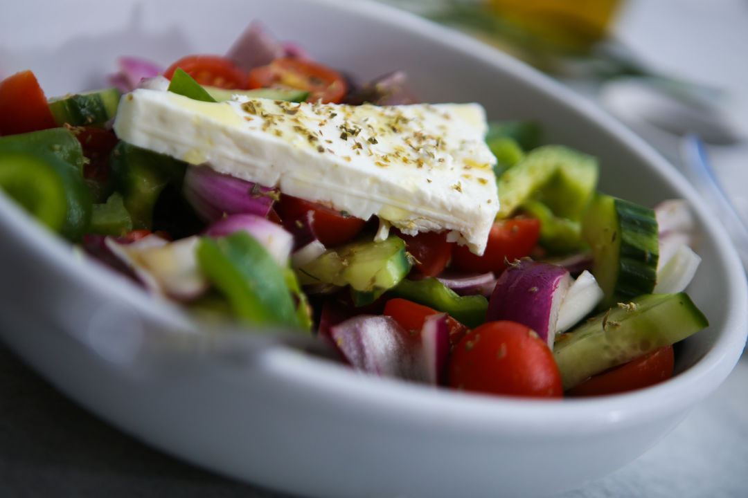 Greek salad at Blu Kouzina