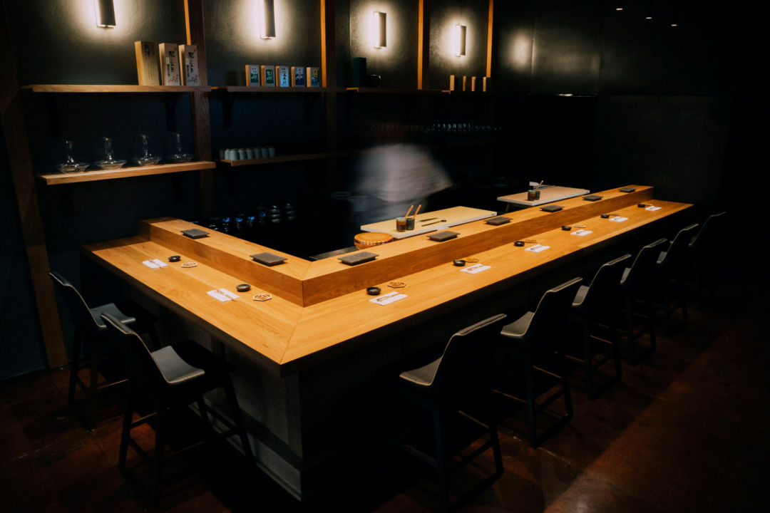 Koya's eight-seat dining room.