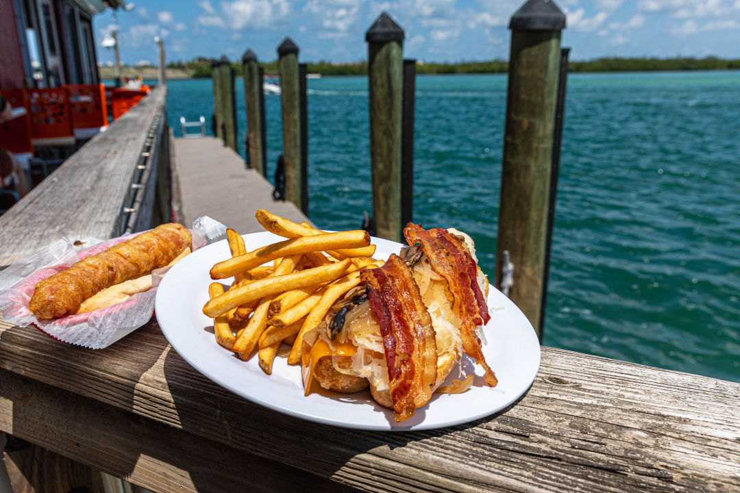 A classic and fully loaded "Salty Dog" at The Old Salty Dog City Island.