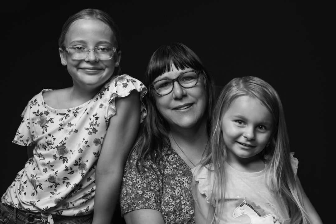 Renee Lenneman with her foster children.