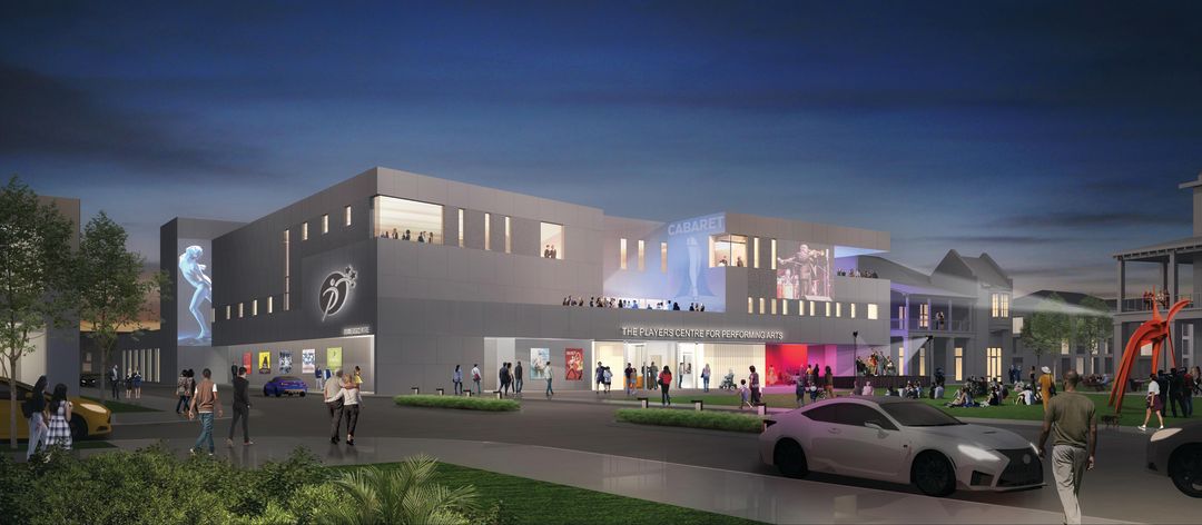 A rendering of the new Players Centre for the Performing Arts