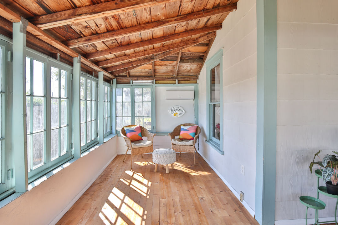 A Florida Cracker house cottage porch.