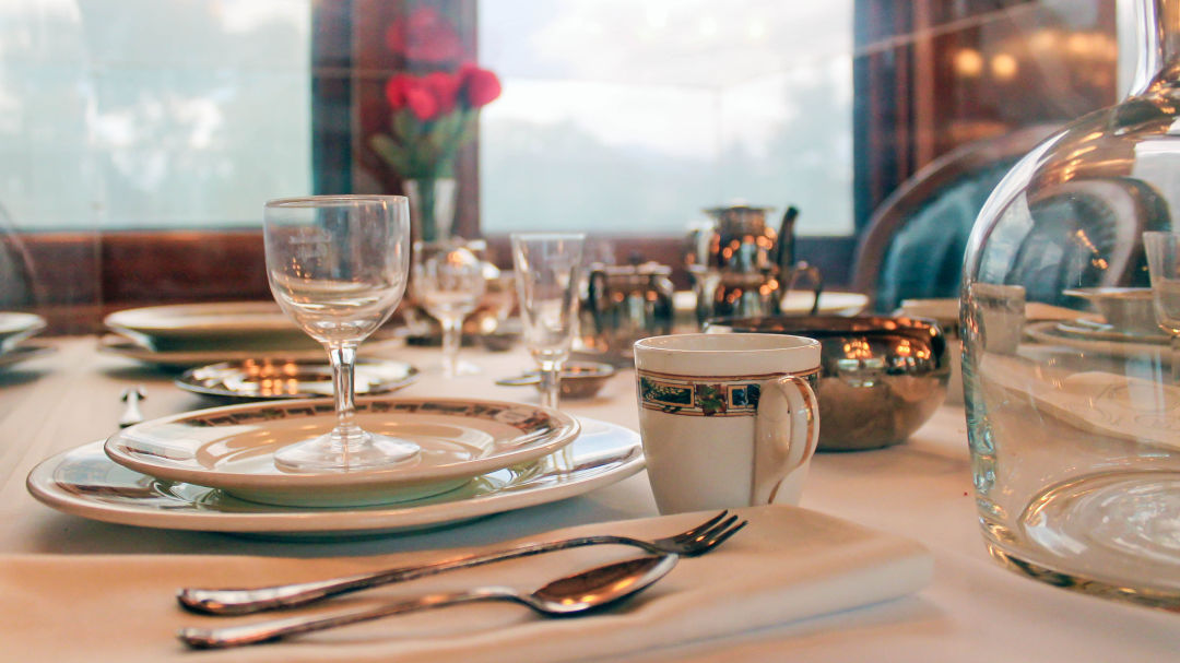 Table setting at the canadian museum of rail travel  2014 09 01 12.02.36 by hey fritters  jo94cj