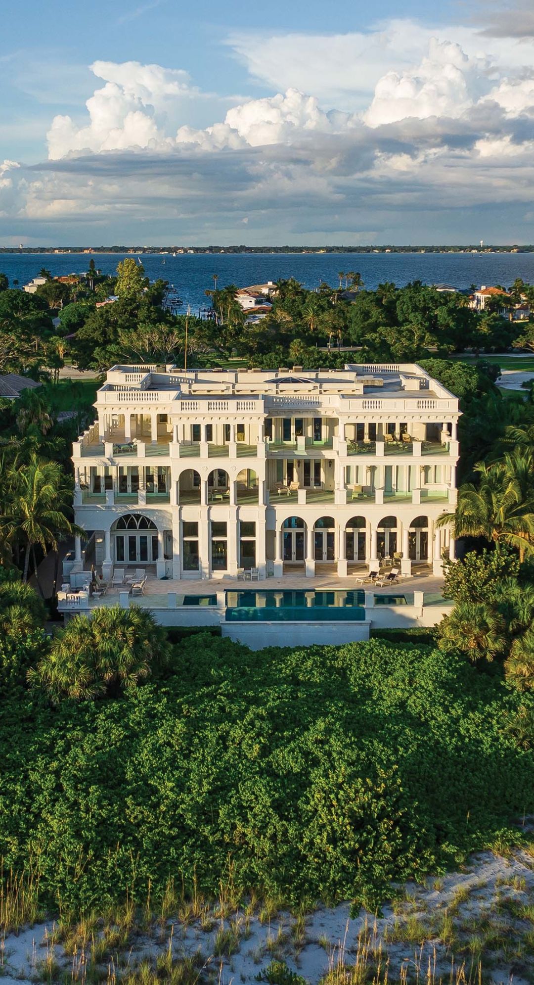 Exterior of 845 Longboat Club Road, Longboat Key.