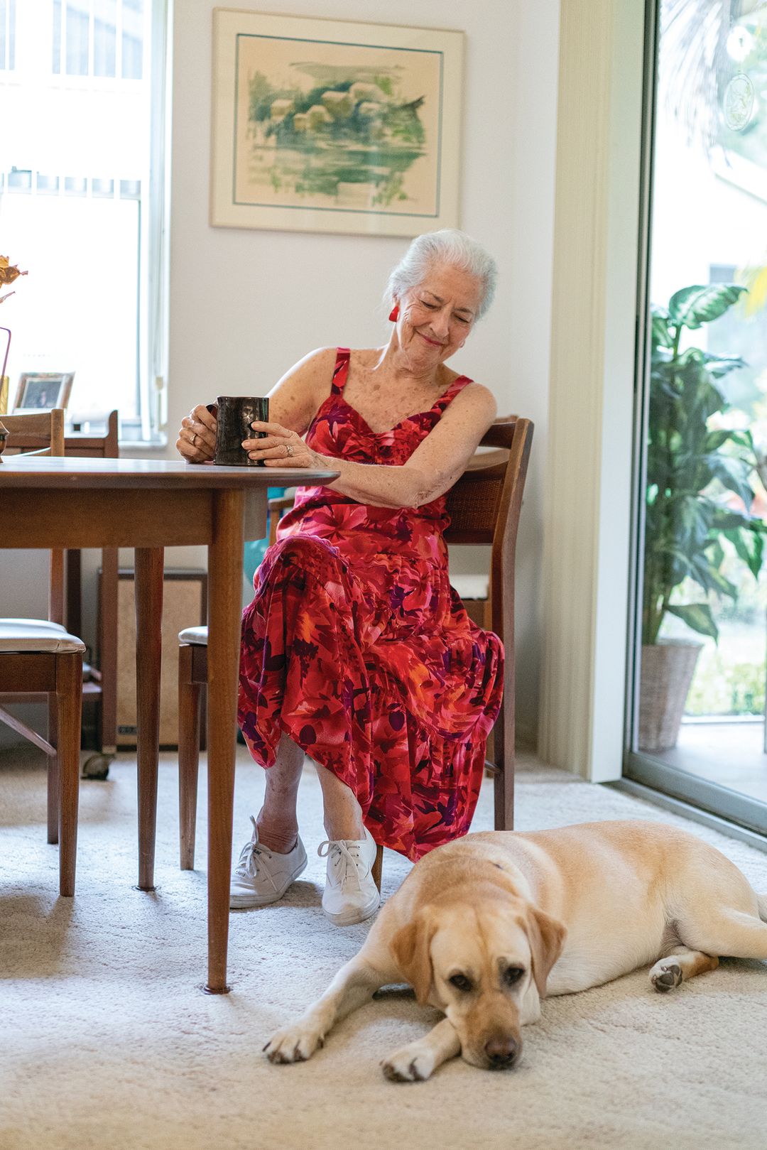 Irene Herman and her companion dog, Butter.