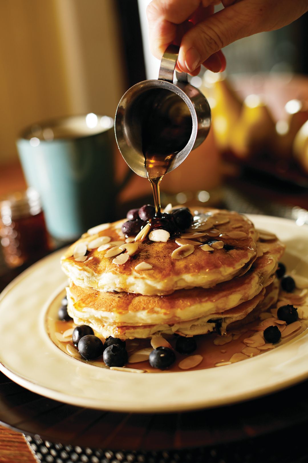 Blueberry almond pancakes at Station 400.