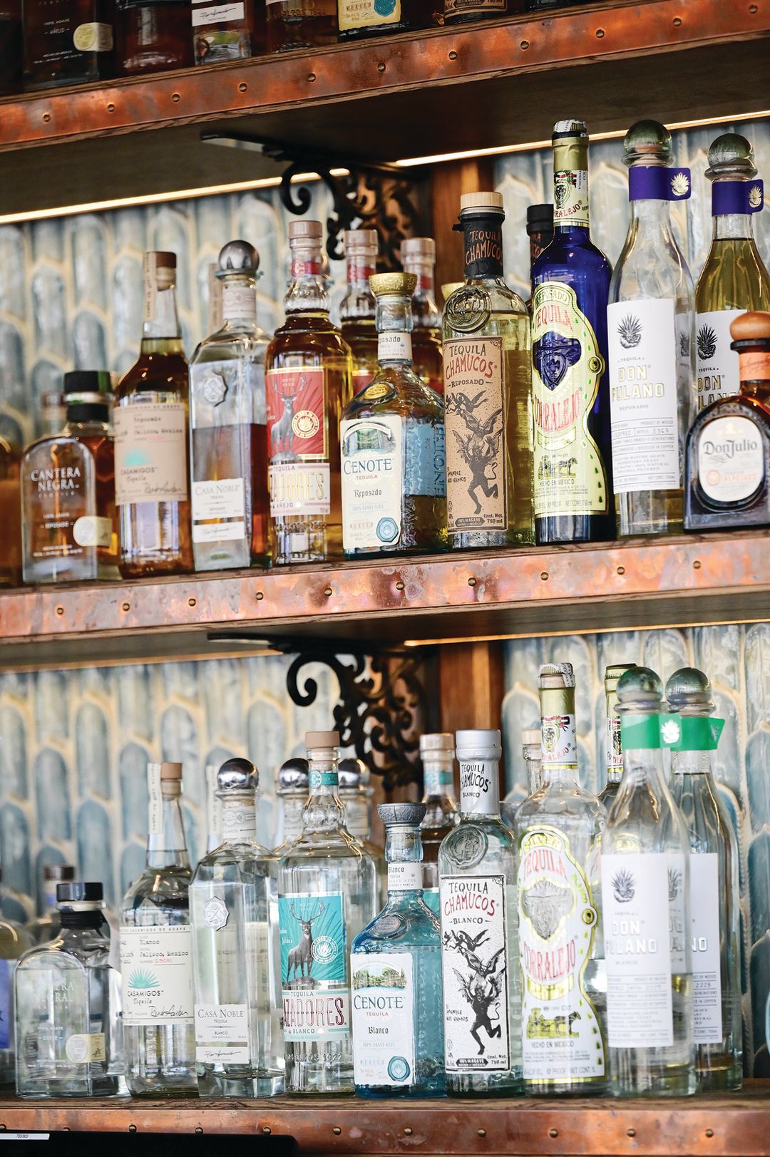 The restaurant stocks more than 300 varieties of tequila.