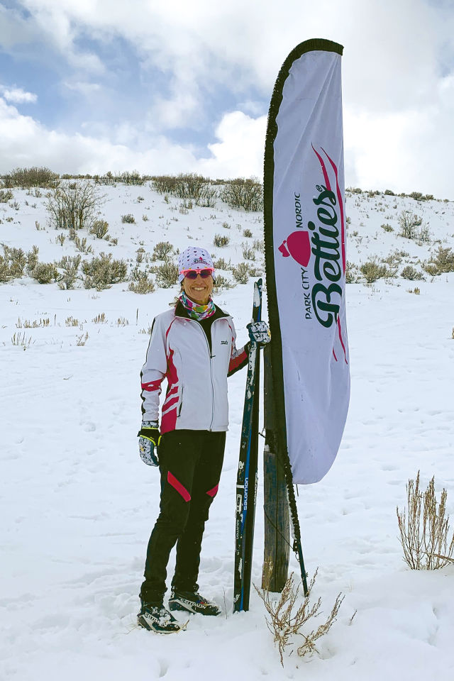 Park City Nordic Betties co-owner Inge Travis at the Quinn’s Junction Trailhead for Round Valley