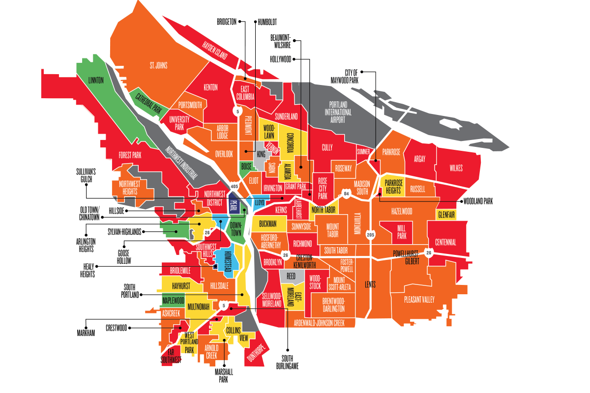 Portlands City Neighborhoods By The Numbers 2021 Portland Monthly 7316