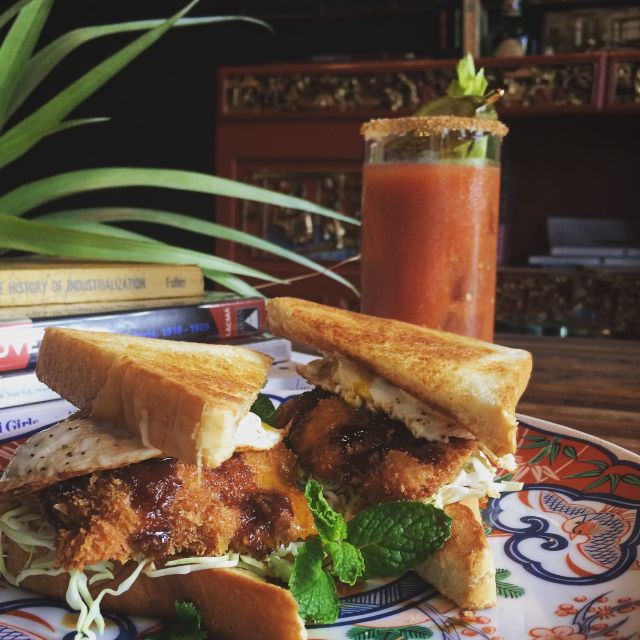 Pork katsu fried egg sandwich wrecc7