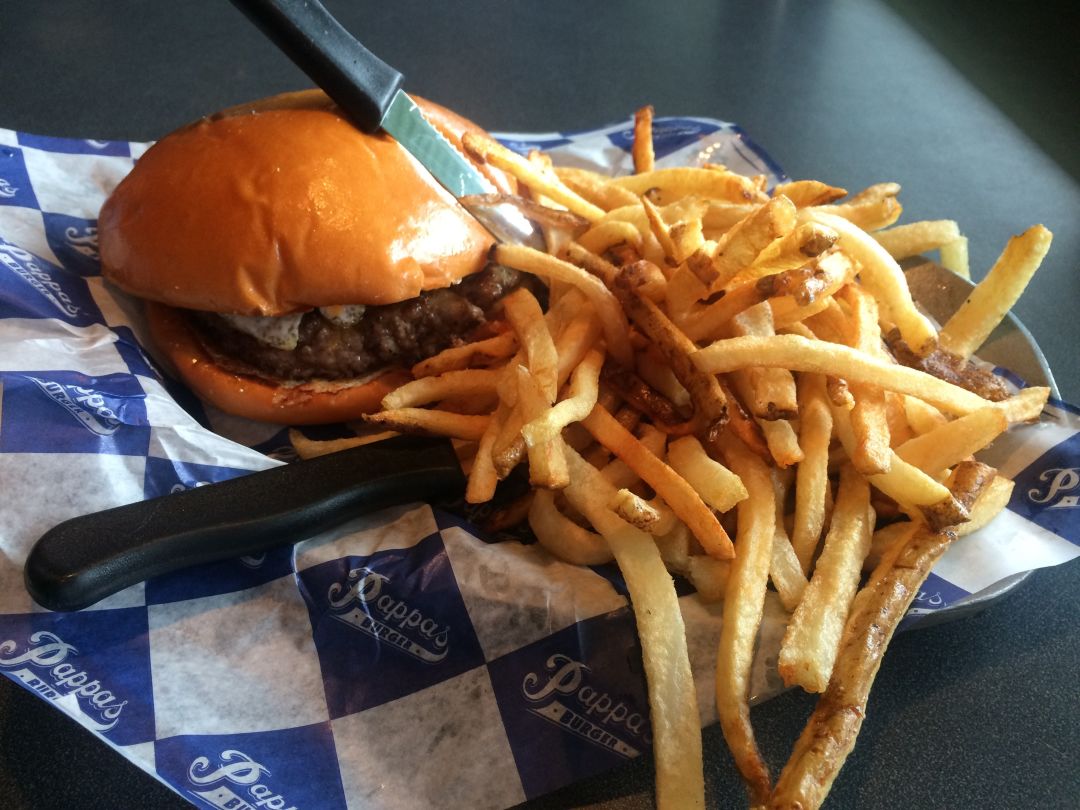 Greek Burger and fries - Picture of Pappas Burger, Houston