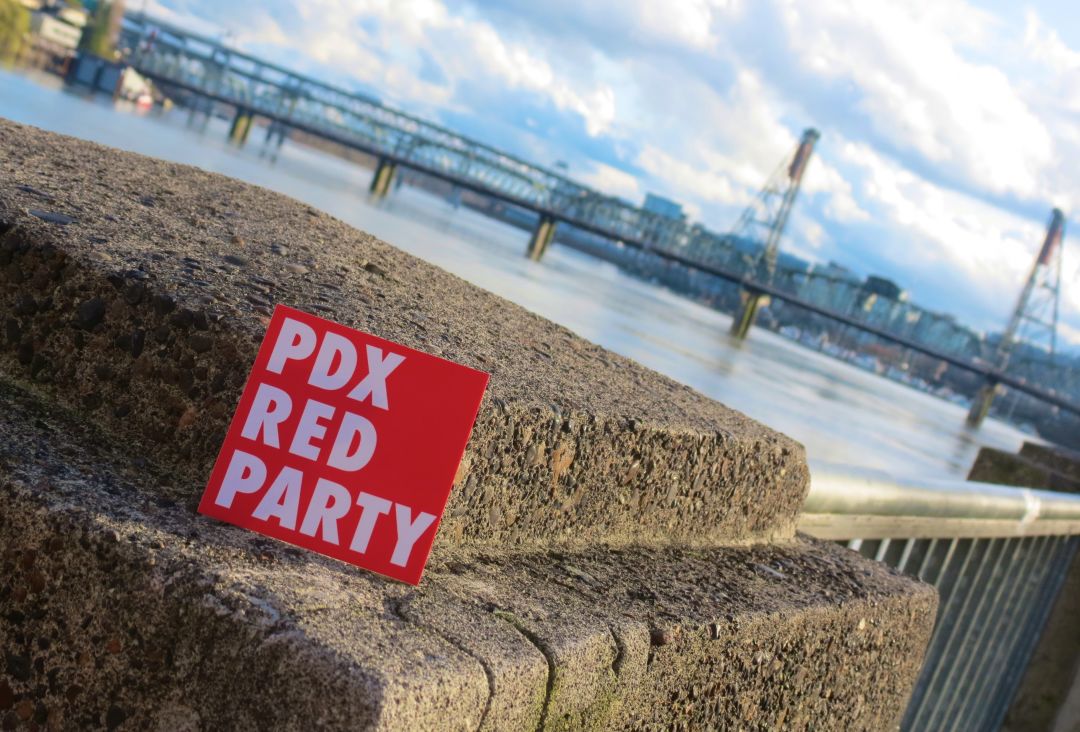 Pdx red party bridge city h. mcgrath kor3su