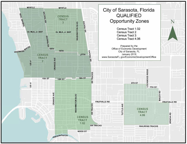 Sarasota County Zoning Map Four Sarasota Neighborhoods Designated 'Opportunity Zones' | Sarasota  Magazine