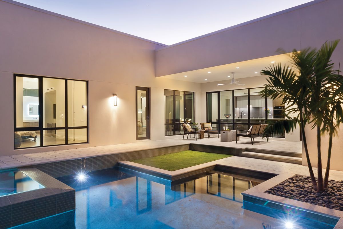 A New Home in Gillespie Park Stands Out Thanks to Dark Details and Luxe