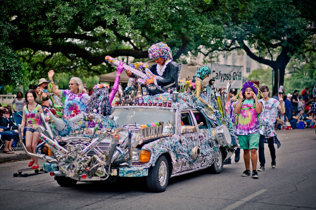 Electric ladyland reagan high school art car club and rebecca bass 2015 photo by morris malakoff ripfej