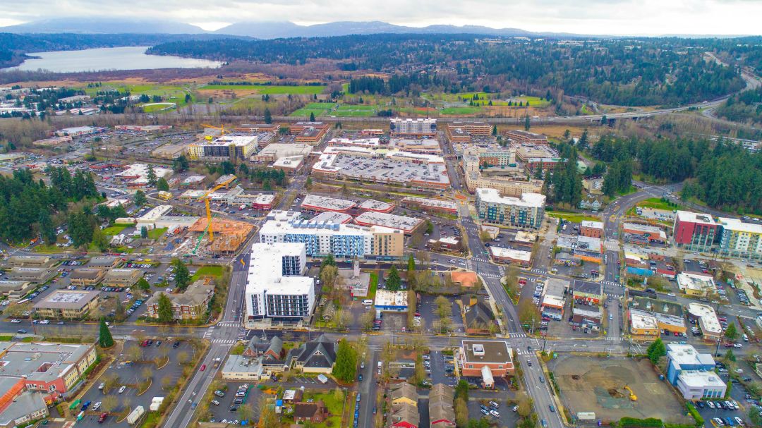 Aerial shot of Redmond