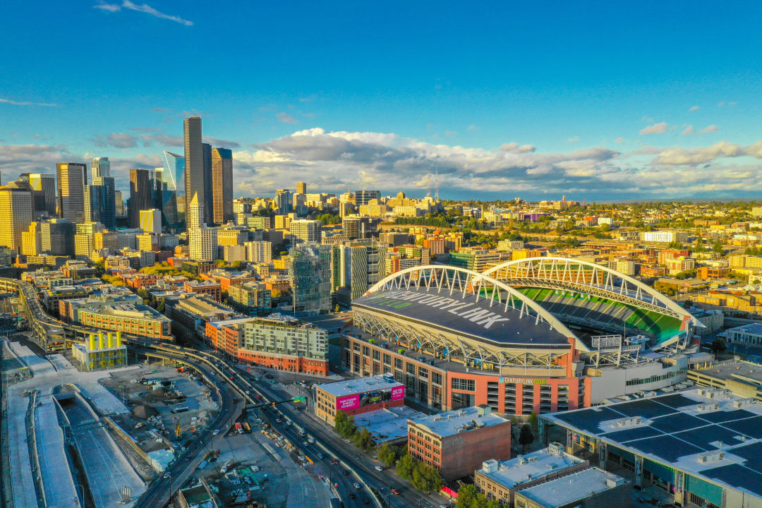 CenturyLink Field and the Seattle skyline