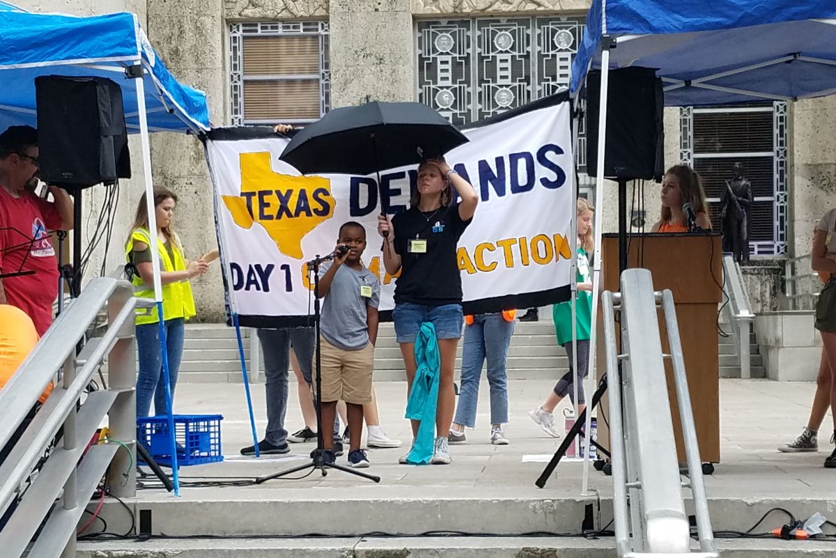 Hundreds Gathered at Houston City Hall on Friday to Protest Climate