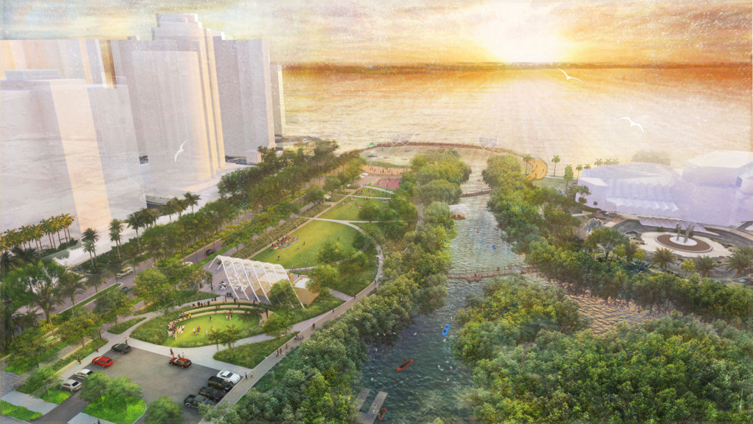 A rendering of Phase One of the Bay Park