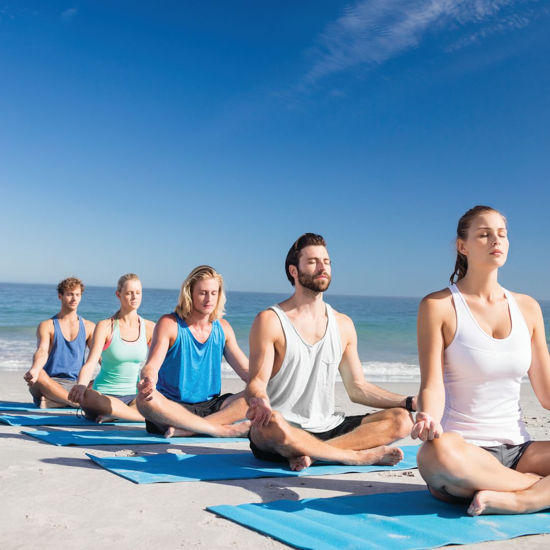 beach yoga