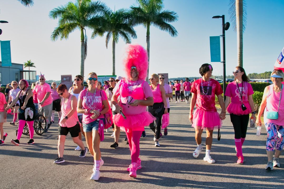 A group of walkers at last year's Making Strides Against Breast Cancer walk at Nathan Benderson Park.