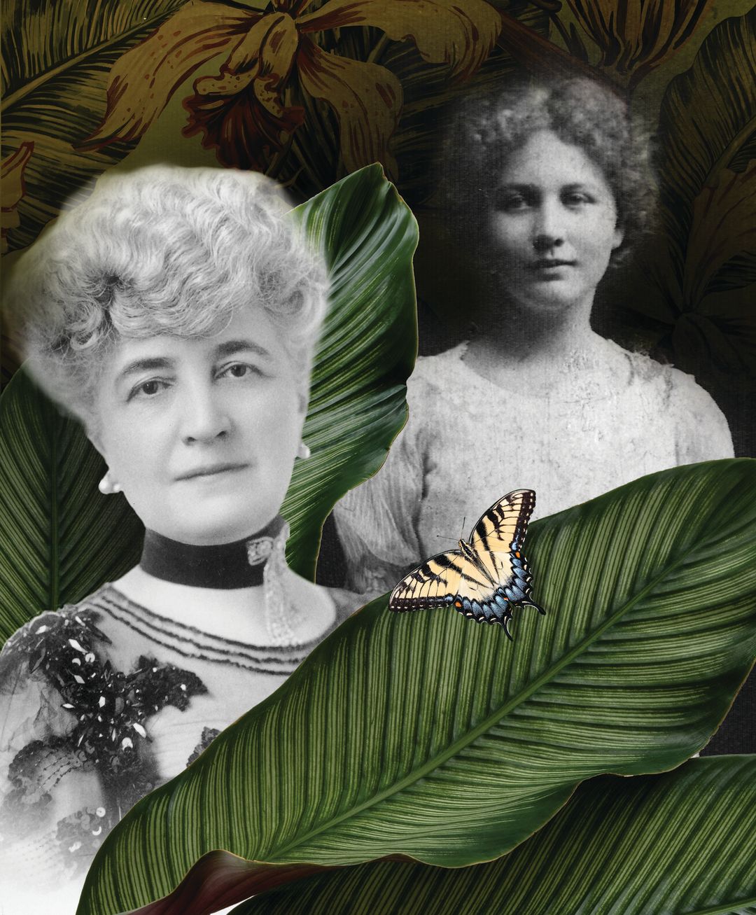 Bertha Palmer and a young Marie Selby.