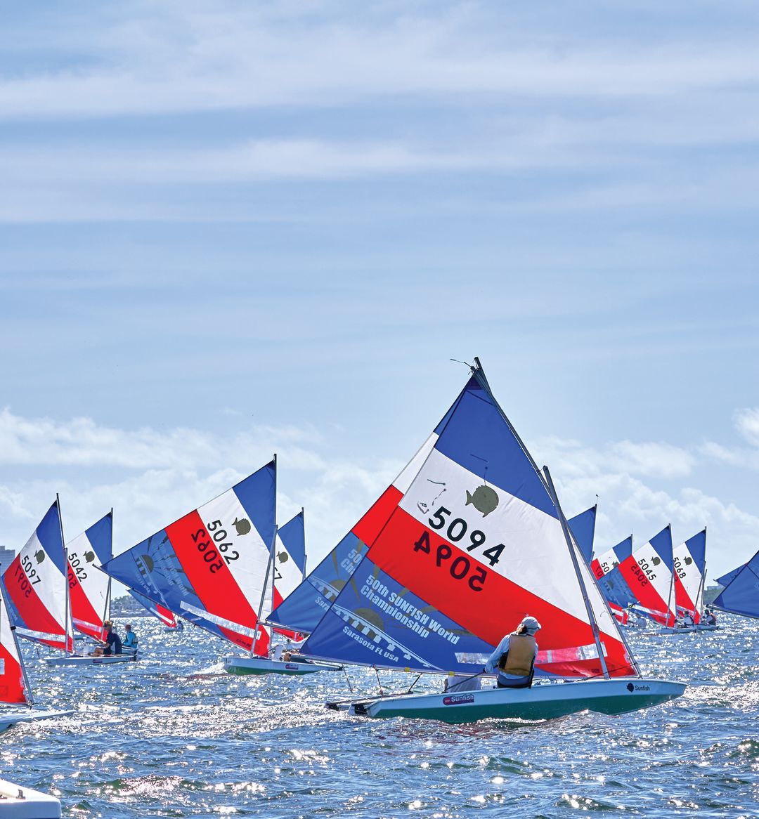 “Lassies” at the 2021 Sunfish World Championship in Sarasota.